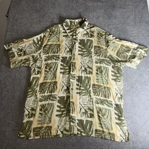 Caribbean Hawaiian Short Sleeve Button Up Tropical Shirt Size XL